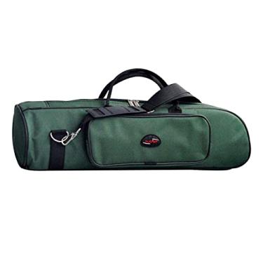 Imagem de simhoa Capa de bolsa trompete com alça de ombro ajustável de espuma acolchoada grossa com zíper duplo alça de ombro - verde