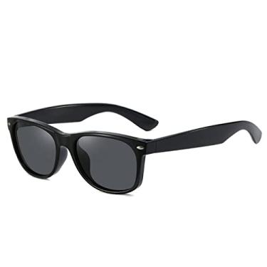 Imagem de Óculos de Sol Retangular Polarizado Feminino Masculino Vintage Viagem Anti-reflexo Espelho de Condução Óculos de Sol Masculino UV400, C1Bright Black, Outros