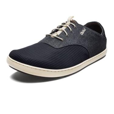 Imagem de OluKai Sapatos masculinos Nohea Moku, tênis durante todo o dia, sem cadarços e construção de stretch, solas de borracha de malha respirável, Dk Shadow/Dk Shadow, 11.5