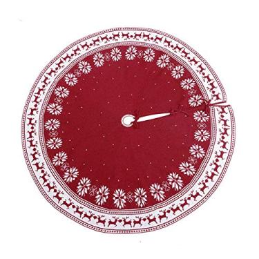 Imagem de Kiboule Saia de árvore de natal grande de 48 polegadas saia de árvore de natal reutilizável para decorações de natal enfeites de árvore festivais de natal presente decorações para casa