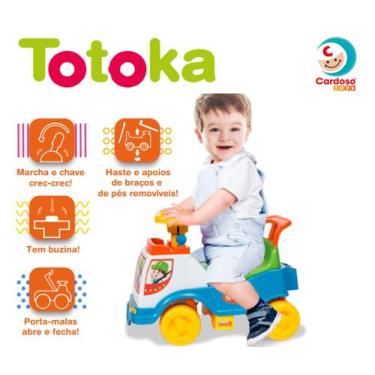 Totoka Triciclo Bebê Carrinho Motoca Velotrol Com Empurrador