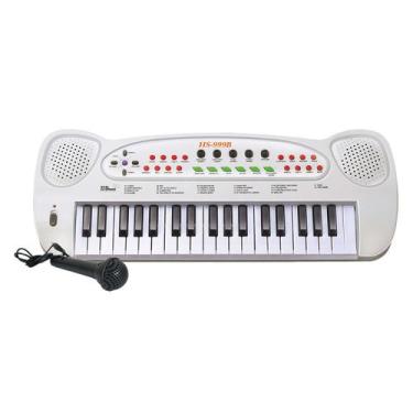 Imagem de Teclado Piano Musical Infantil Eletrônico Com Microfone - Dm Toys