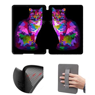 Imagem de Capa para Kindle Paperwhite/Signature Edition 11ª geração 2021, modelos M2L3EK e M2L4EK, capa à prova de quedas com alça de mão e ativação automática - função hibernar
