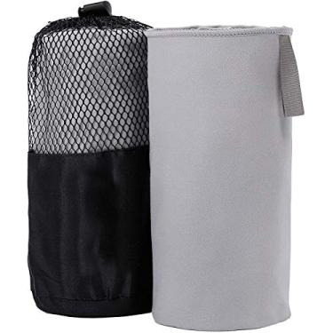 Imagem de Toalha de microfibra multiuso BirdRock Home para a praia, viagens, animais de estimação ou acampamento – Grande 78,7 x 160 cm – Cinza – Secagem rápida – Absorvente leve compacto – Bolsa de malha – Caminhadas para crianças ao ar livre