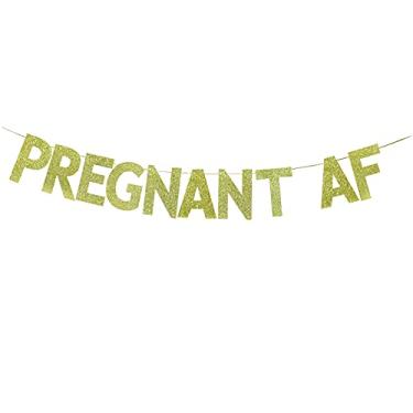 Imagem de Banner AF para grávidas, placa de papel engraçada para chá de bebê adulto/anúncio de gravidez.