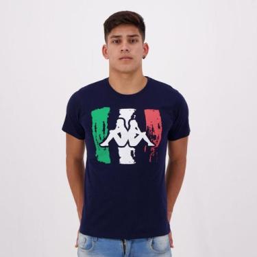 Imagem de Camiseta Kappa Itália Estampada Marinho