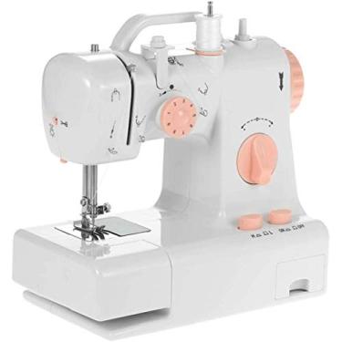 Imagem de Máquina de costura, portátil, elétrica, ajustável, 2 velocidades, máquina de remendo com luzes para iniciantes 9 pontos integrados atualizados