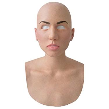 Imagem de ariarly Halloween Realistic Headgear Old Man Mask, Realistic Latex Human Face Mask,Old Lady Latex Full Head Mask for Adults