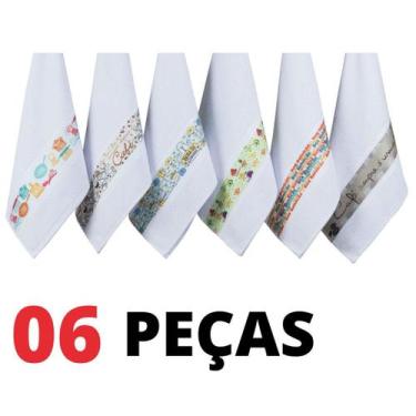 Pano De Prato C/ Bainha Estampado Atacado 67x41, 300unidades