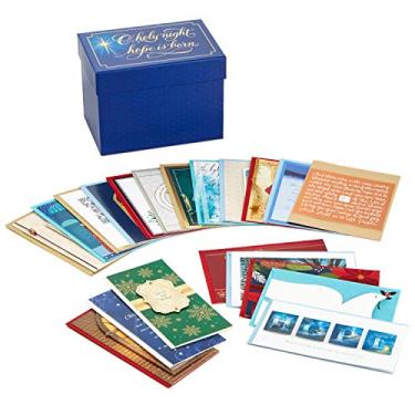 Imagem de Hallmark Cartões de Natal em caixa religiosos sortidos feitos à mão (conjunto de 20 cartões e envelopes de feriado premium)