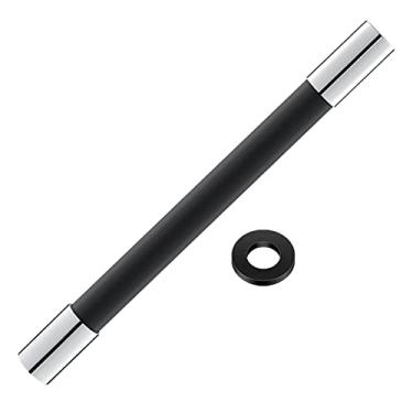 Imagem de Generic Tubo de extensão de ajustável extensor de tubulação de água flexível flexível 360 giratório de água para pia jardim, Preto 50cm