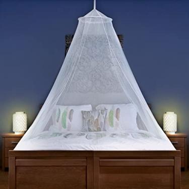 Imagem de Mosquito NET for Single to King Size Beds - Quality Lightweight Materials, for Home and Travel - Easy to Carry & Setup with Free Travel Bag & Canopy Hanging Kit