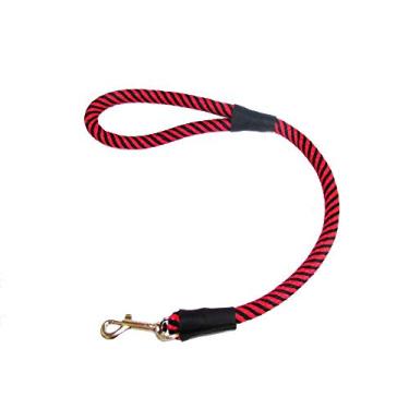 Imagem de Guia Roliça Rajada Vermelha com Mosquetão Santa Fé Pet 1,6cm x 150cm