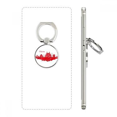 Imagem de Moscow — Suporte de anel de telefone com pintura à mão catedral vermelha