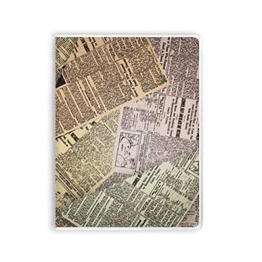 Imagem de Caderno de fundo com estampa de veias de jornal, capa de chiclete, diário de capa macia