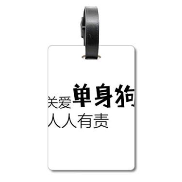 Imagem de Citação chinesa Caring Single Suitcase Bag Tag Bagagem Etiqueta Scutcheon