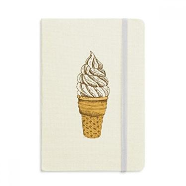 Imagem de Caderno de pasta de sorvete de chocolate em formato de casquinha de ovo oficial de tecido rígido diário clássico