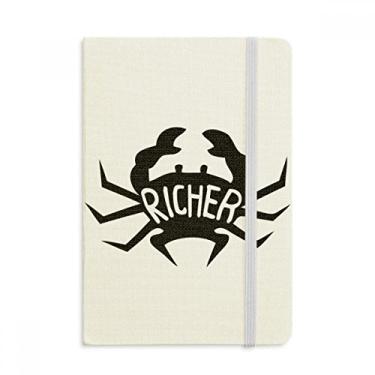 Imagem de Caderno com desenho de animal de caranguejo preto natural oficial capa dura diário clássico