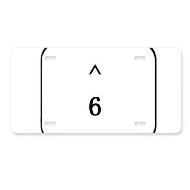 Imagem de DIYthinker Símbolo de teclado 6 placa de licença decoração aço inoxidável automóvel etiqueta