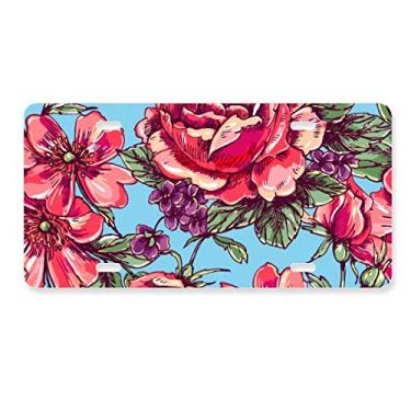 Imagem de DIYthinker Calça Flor Vida Folha Céu Placa Decoração Aço Inoxidável Carro Etiqueta