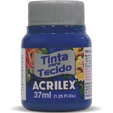 Imagem de Acrilex Fosca Tinta para Tecido, Azul (Cobalto), 12 x 37 ml