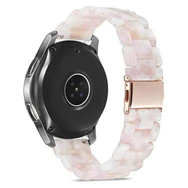 Imagem de Pulseira 20mm 3 Elos Resina compatível com Samsung Galaxy Watch Active 1 e 2 - Galaxy Watch 3 41mm - Galaxy Watch 42mm - Amazfit BIP - GTS - GTR 42mm - Marca LTIMPORTS (Quartzo Rosa)