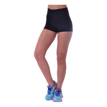 Imagem de Shorts Curto Preto Fitness Feminina Suplex Cintura Alta G