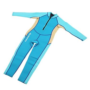 Imagem de Roupa de Mergulho para Criança, Fácil de Usar, 2,5 Mm de Elasticidade, Quente, Neoprene, Cores Brilhantes, Roupa de Mergulho Infantil para Mergulho Com Snorkel