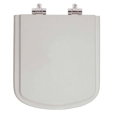 Imagem de Assento Sanitário Poliester Soft Close Bali Cinza Platina (Cinza Claro) para vaso Incepa