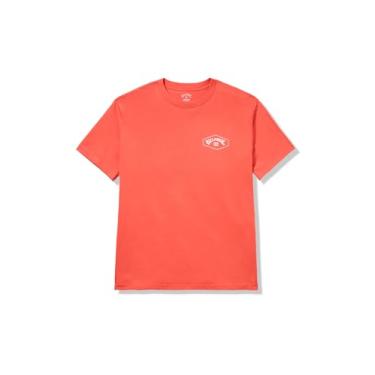 Imagem de Billabong Camiseta masculina com estampa de arco de saída, Arco de saída, vermelho lavado, P