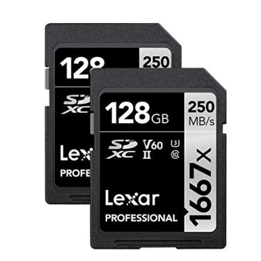 Imagem de Lexar Cartão profissional 1667X 128GB (pacote com 2) SDXC UHS-II (LSD128CBNA16672)