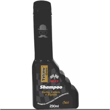 Imagem de Shampoo Para Barba, Cabelo E Bigode Gold Yelsew Barber 230ml 1 Unidade