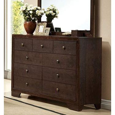 Imagem de Torre de armazenamento com 9 gavetas cômoda de madeira com unidade organizadora de grande capacidade para quarto, sala de estar, armários, torre de armazenamento para armários de entrada de quarto,