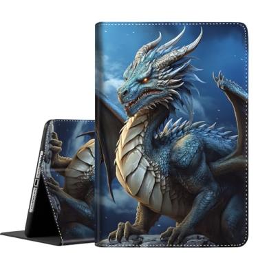 Imagem de Capa para Samsung Galaxy S6 Lite, fina e dobrável com função despertar/hibernar automática para Samsung Galaxy Tab S6 Lite 10,4 polegadas 2022/2020 P610/P613/P615/P619, dragão voador