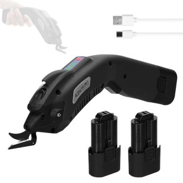 Imagem de SZITW Cortador de pano elétrico 4.2v, motor de alta velocidade, portátil, máquina de corte de tecido, papelão, esponja, couro, tapetes, aparador