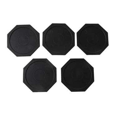 Imagem de 5 discos pretos de hóquei de ar de 63 mm para mesas de tamanho completo - Material - Ótimo para jogos em casa - Fatias de substituição de hóquei de ar de mesa - Acessórios perfeitos para Air Hockey E