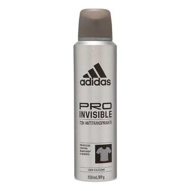 Imagem de Desodorante Antitranspirante Aerosol Adidas Pro Invisible Performance Sem Manchas Masculino 72H 150Ml