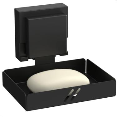 Imagem de Fassin Shop, Porta Sabonete De Parede Saboneteira Com Ventosa Preto F.Max