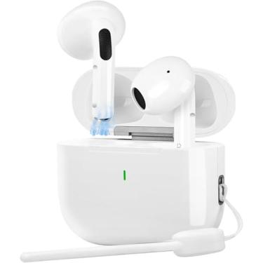 Imagem de Bettdow Fone de Ouvido Bluetooth 5.3, Tipo USB C Fone de Ouvido Sem Fio com Microfone, Esportivo Sem Fio Bluetooth À Prova D'água HiFi Com Cancelamento De Ruído e Energia para 40 Horas Totais