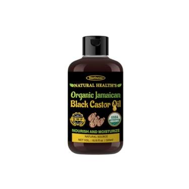 Imagem de Óleo de rícino preto jamaicano (300 ml) - 100% puro para crescimento de cabelos, cílios e sobrancelhas, soro de prevenção de queda de cabelo