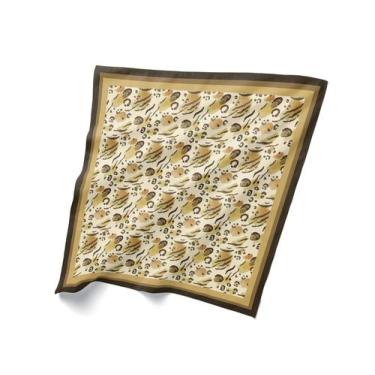 Imagem de Canga Saída De Praia Estampa Onça Bege 125X125cm Bali - PRESENTE-BRIND