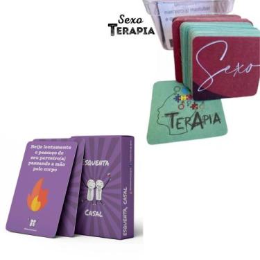 Imagem de Kit Sexo Terapia + Esquenta Casal - Jogo De Cartas Casamento - Jogos S