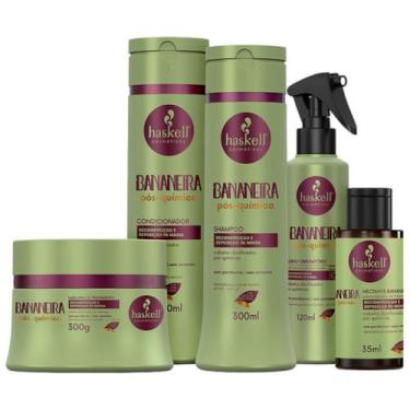 Imagem de Kit Haskell Bananeira Sh Cond Máscara 300ml 5 Itens Completo