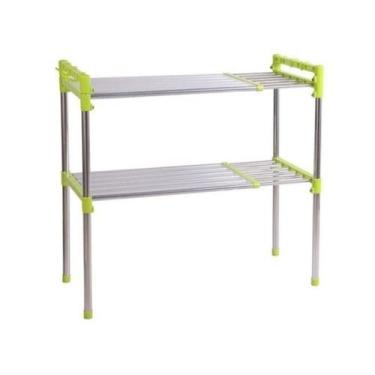Imagem de Prateleira inox organizador de cozinha banheiro estante ajustavel mult