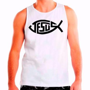 Imagem de Regata Masculina Branca Fé Gospel Católica Religião 12 - DESIGN CAMISE