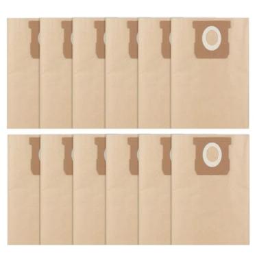 Imagem de Sacos para aspirador de pó 19-3100 Shop compatíveis com Stanley de 5 a 6 galões a vácuo seco e úmido, pacote com 12 sacos de filtro descartáveis