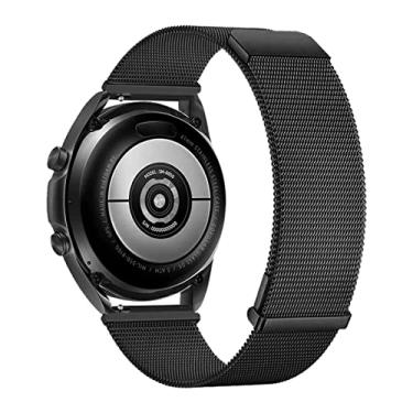 Imagem de iBazal Compatível com Samsung Galaxy Watch 7/6/5/4/FE 44 mm e 40 mm/Galaxy Watch 5 Pro 45 mm/Watch 4/6 Classic 47 mm 46 mm 43 mm 42 mm/Watch 3 de 41 mm/Active 2/Watch 42 mm Pulseira de malha de 20 mm,