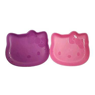 Imagem de Tupperware Conjunto de 2 pratos Hello Kitty rosa e roxo