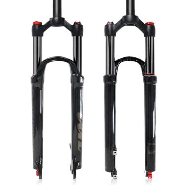 Imagem de ZTZ 26 garfos de suspensão MTB para viagem 120 mm, tubo reto/tubo afunilado 1-1/8 para bicicleta de montanha (bloqueio manual - bloqueio remoto) (bloqueio manual, 27,8 cm)