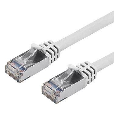 Imagem de Buhbo CAT7 Shielded RJ45 Ethernet Network Snagless Patch Cable, Branco, 1 ft (10-Pack)